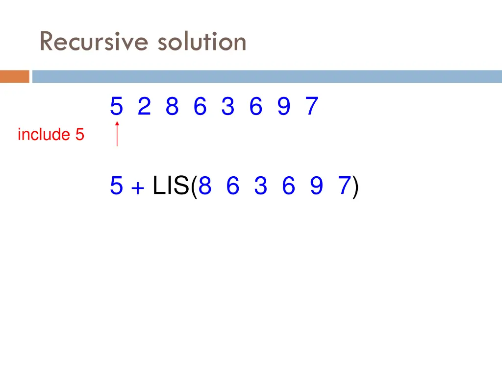 recursive solution 2
