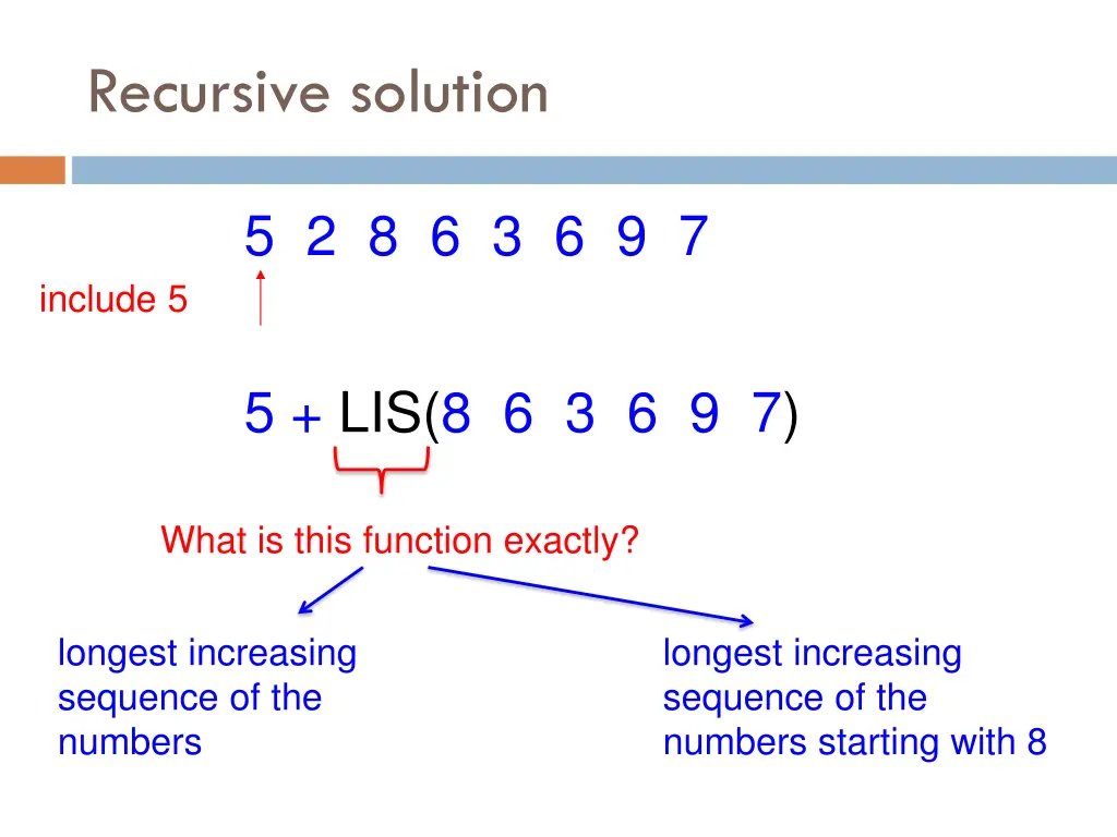 recursive solution 3