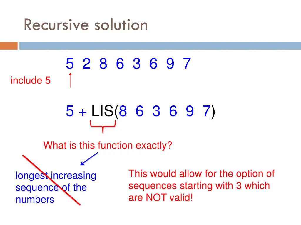 recursive solution 4