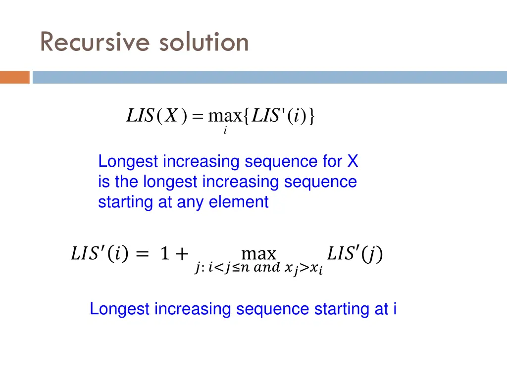 recursive solution 9