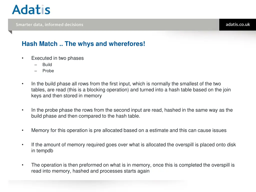 hash match the whys and wherefores