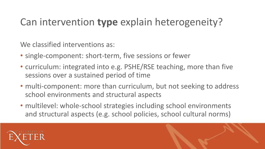 can intervention type explain heterogeneity