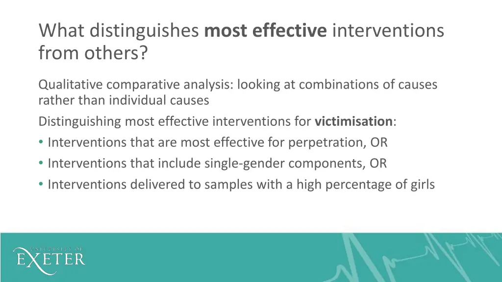 what distinguishes most effective interventions