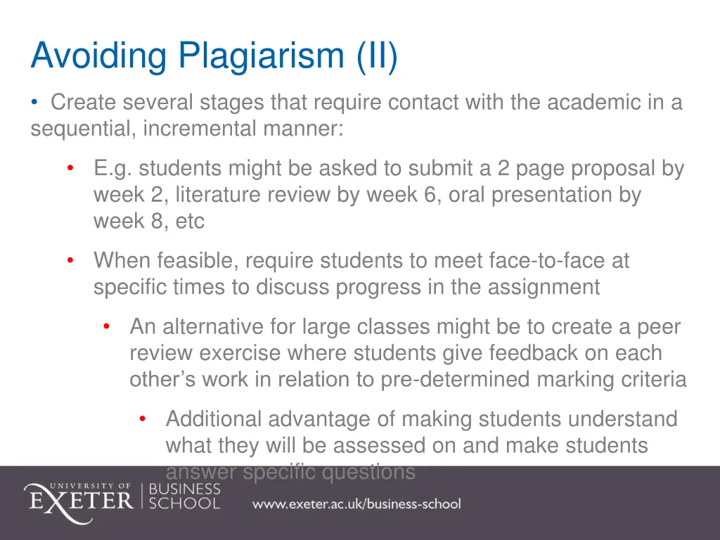 avoiding plagiarism ii