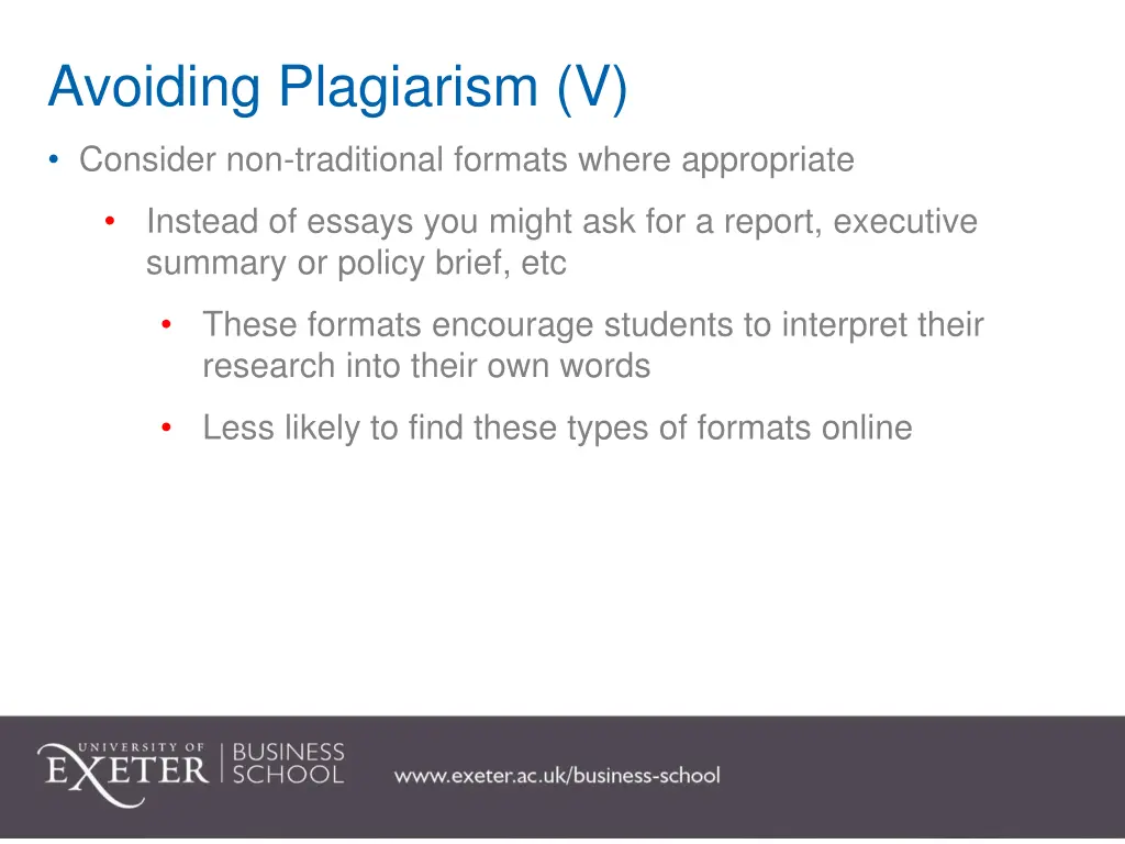 avoiding plagiarism v