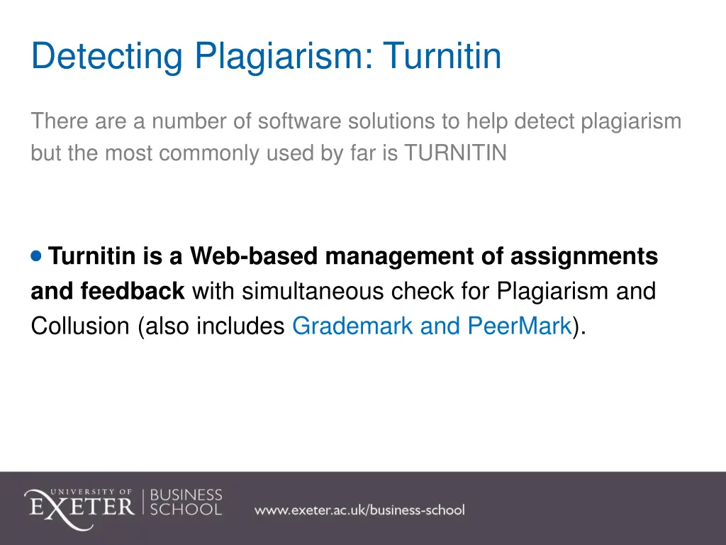 detecting plagiarism turnitin