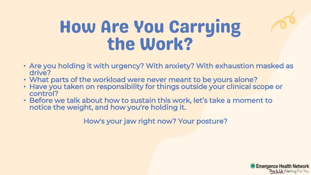 are you holding it with urgency with anxiety with