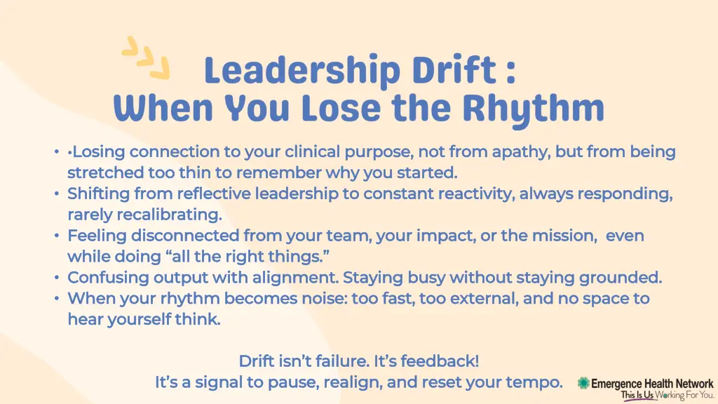 losing connection to your clinical purpose