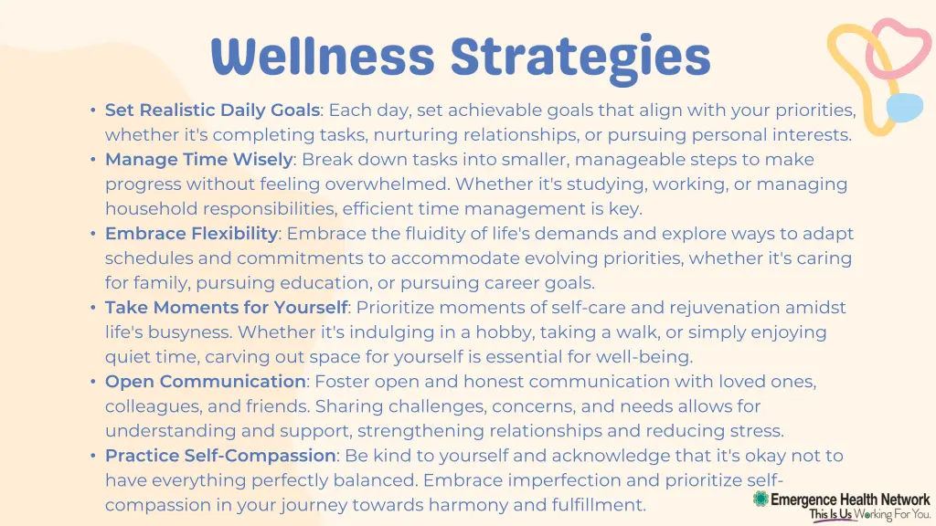 set realistic daily goals each day set achievable