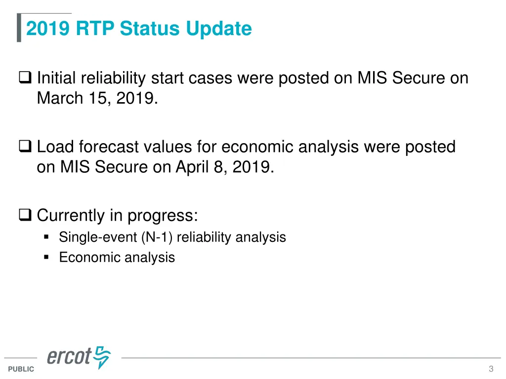 2019 rtp status update