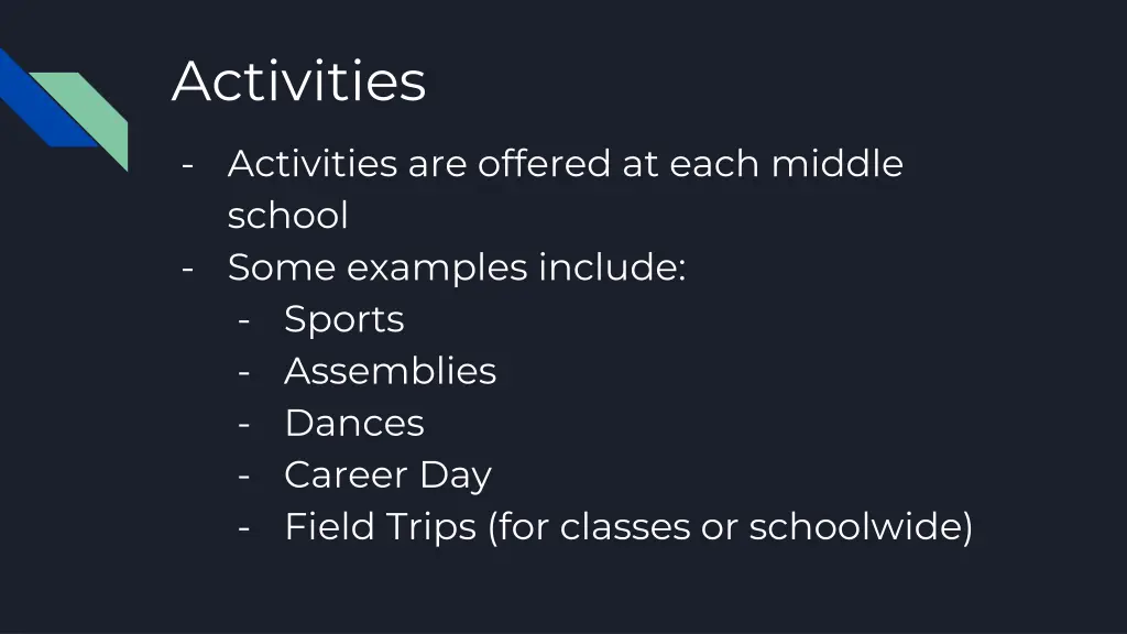 activities