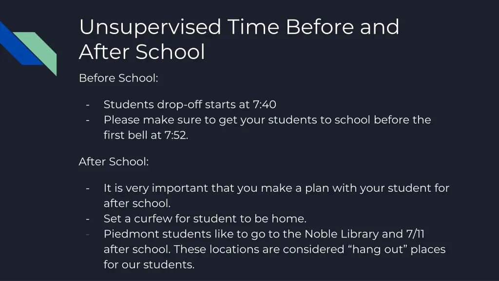 unsupervised time before and after school