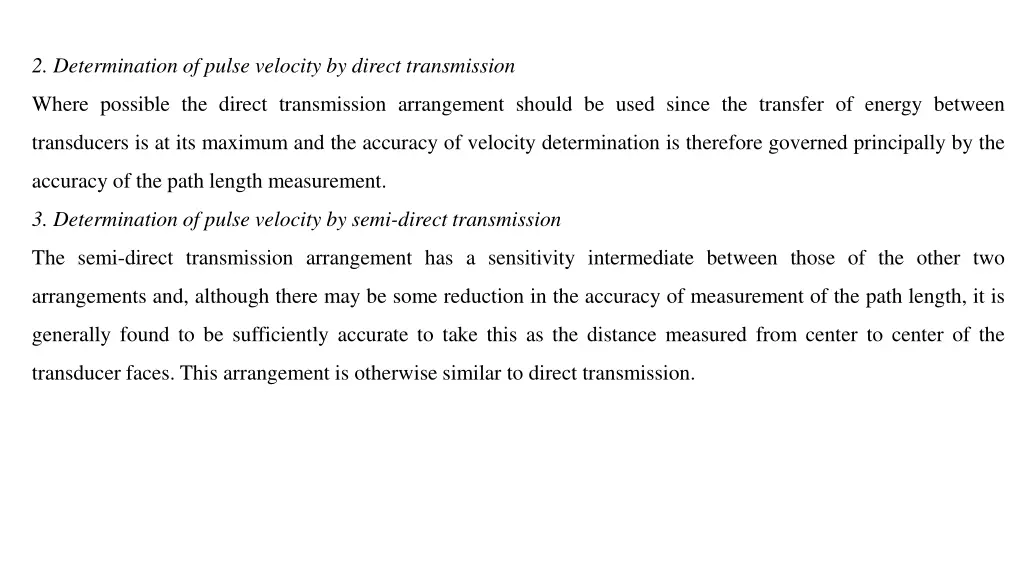2 determination of pulse velocity by direct