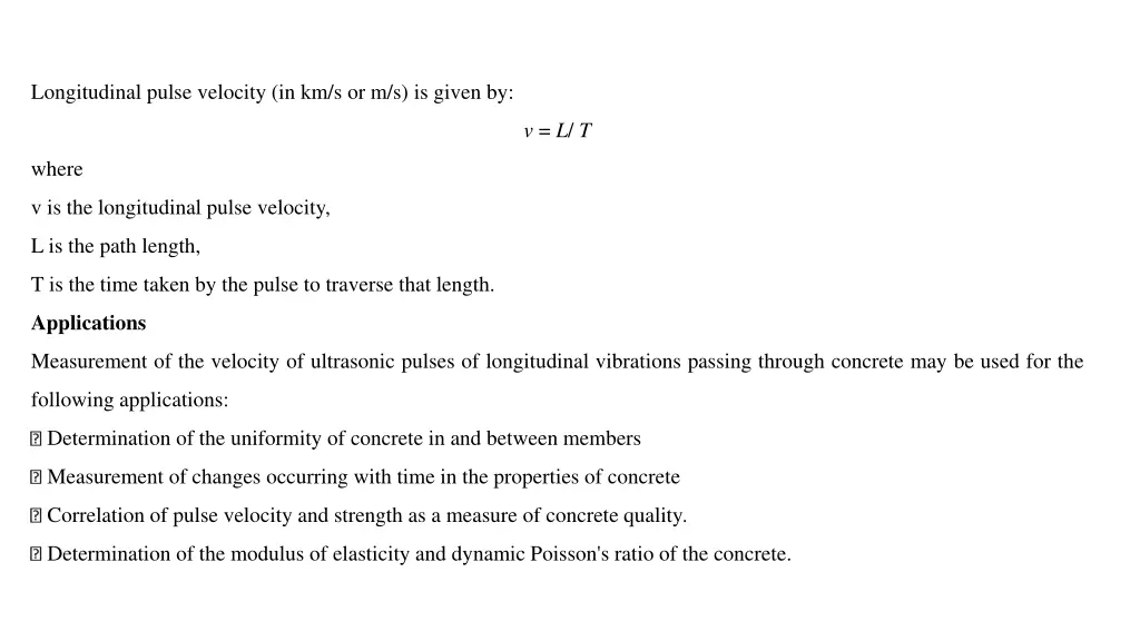 longitudinal pulse velocity