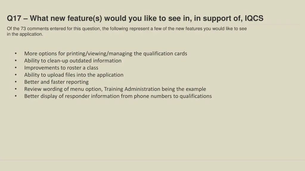 q17 what new feature s would you like