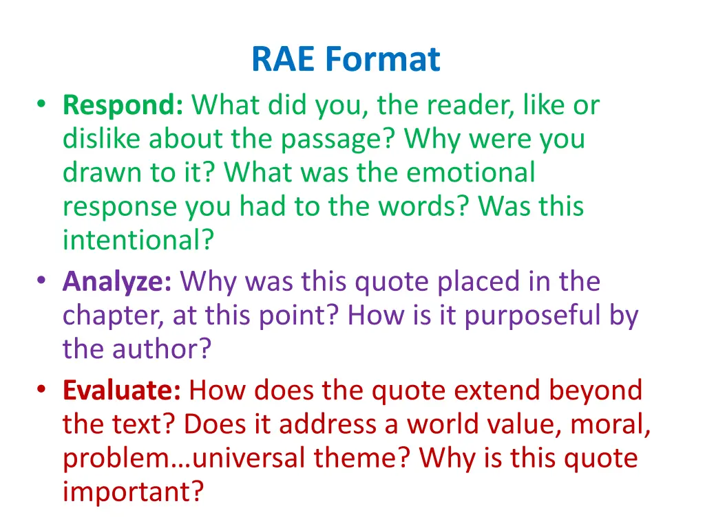 rae format