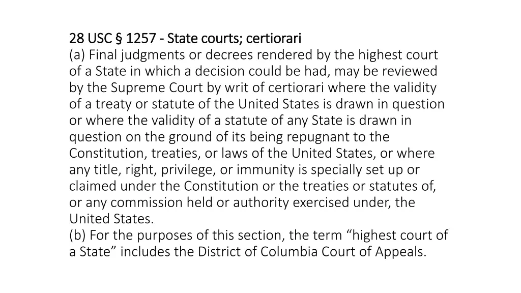 28 usc 28 usc 1257 a final judgments or decrees