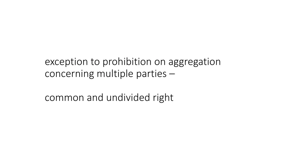 exception to prohibition on aggregation