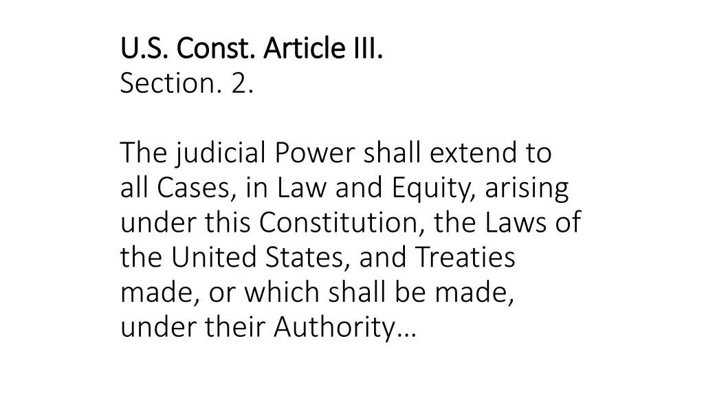 u s const article iii u s const article 2