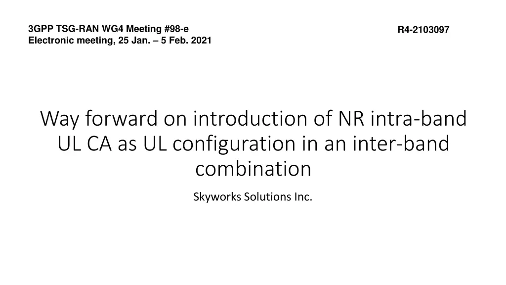 3gpp tsg ran wg4 meeting 98 e electronic meeting