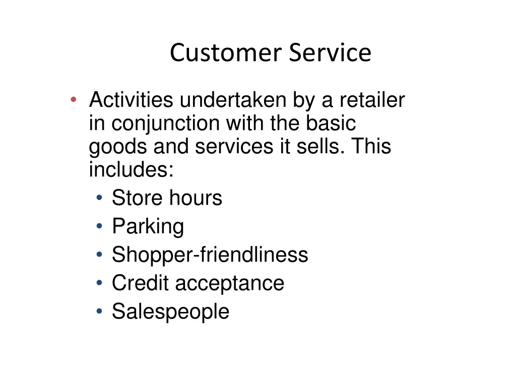 customer service
