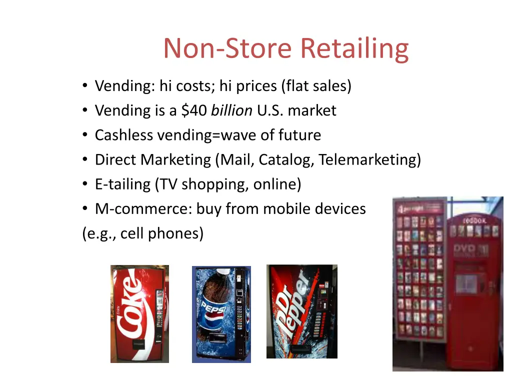 non store retailing