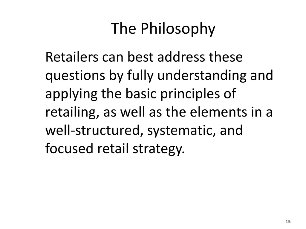 the philosophy