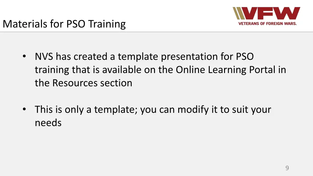 materials for pso training 1