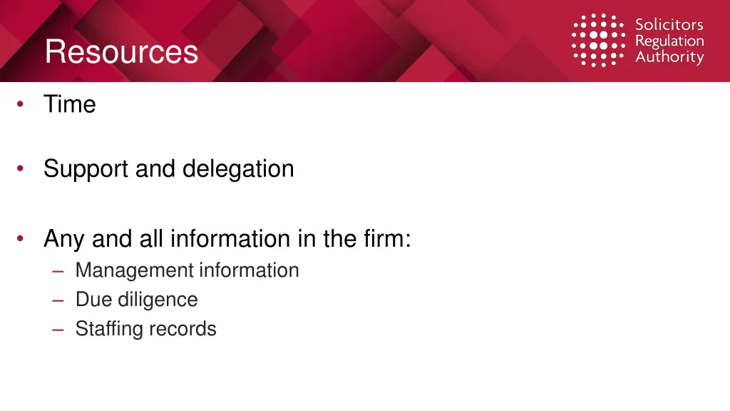 resources