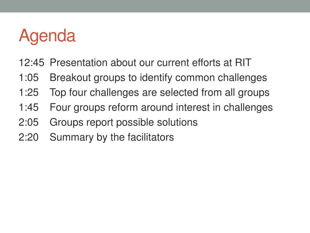 agenda