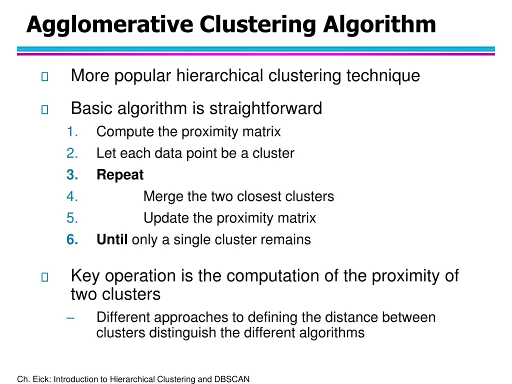 agglomerative clustering algorithm