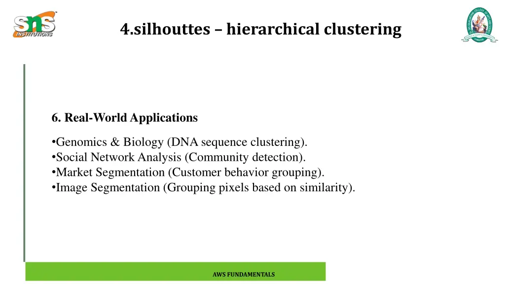 4 silhouttes hierarchical clustering 6