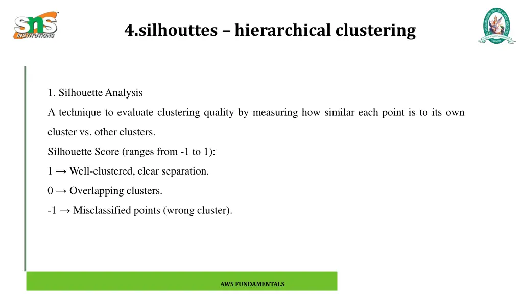 4 silhouttes hierarchical clustering