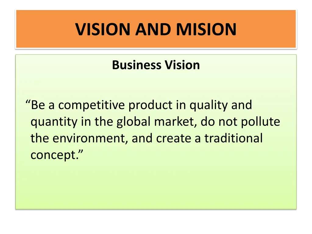 vision and mision