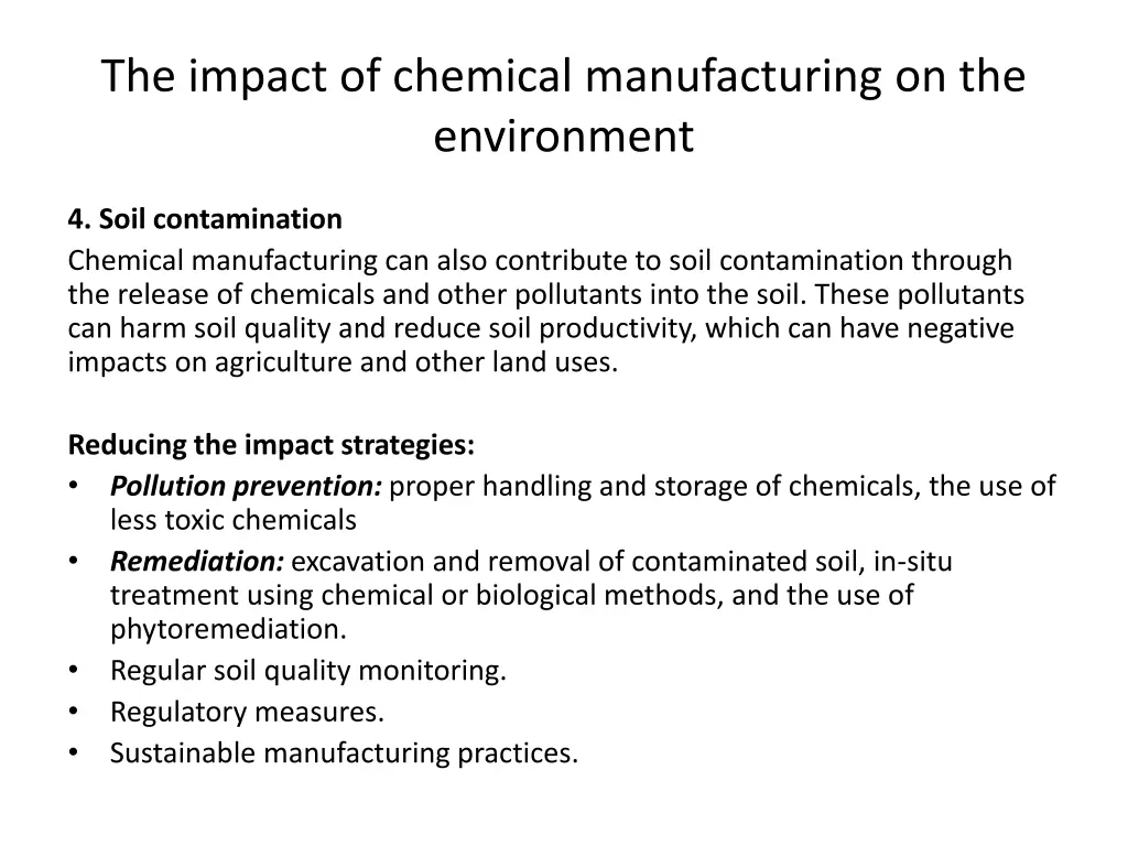 the impact of chemical manufacturing 3