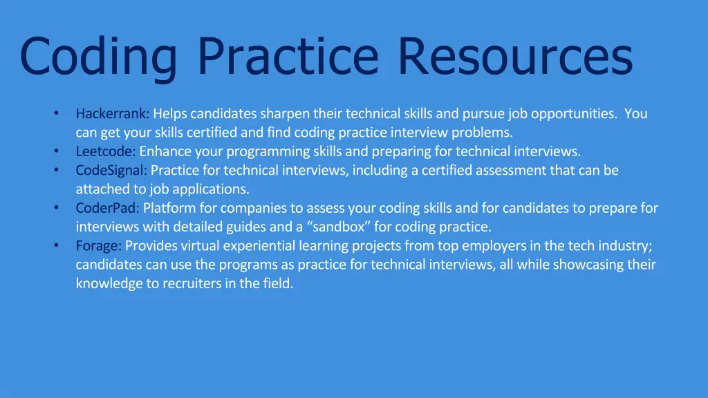 coding practice resources