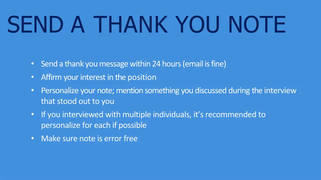 send a thank you note