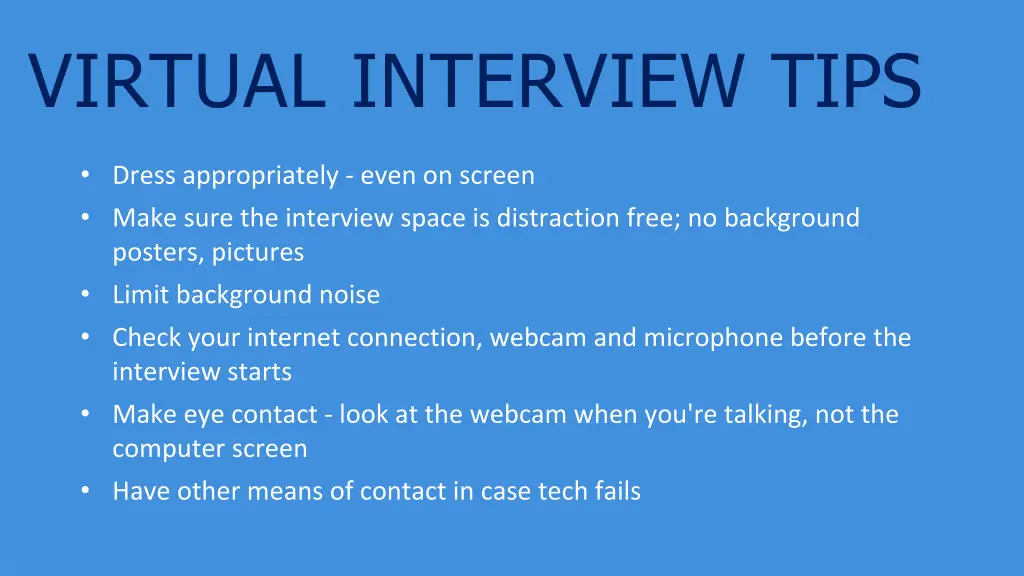 virtual interview tips