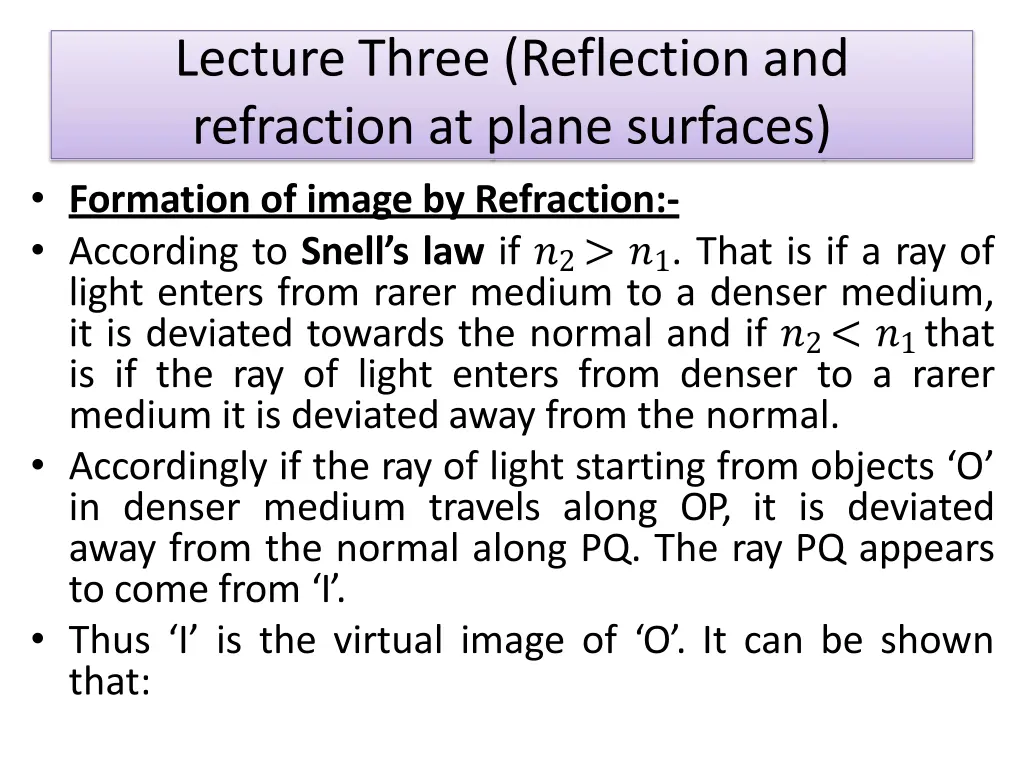 lecture three reflection and refraction at plane 8