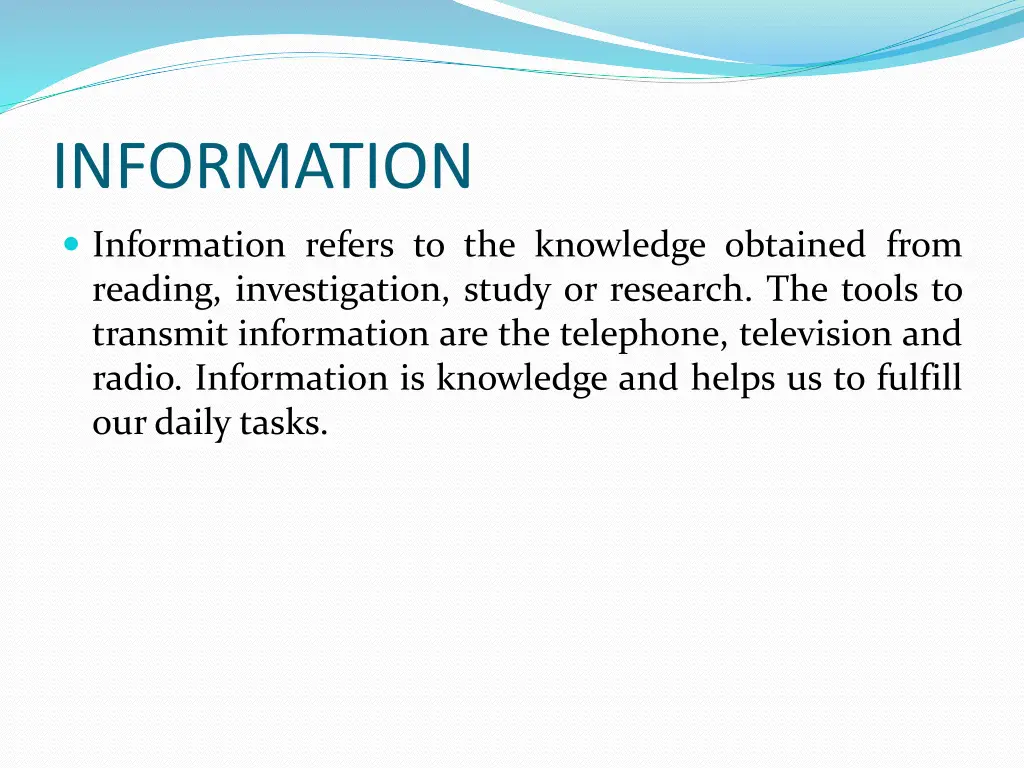 information