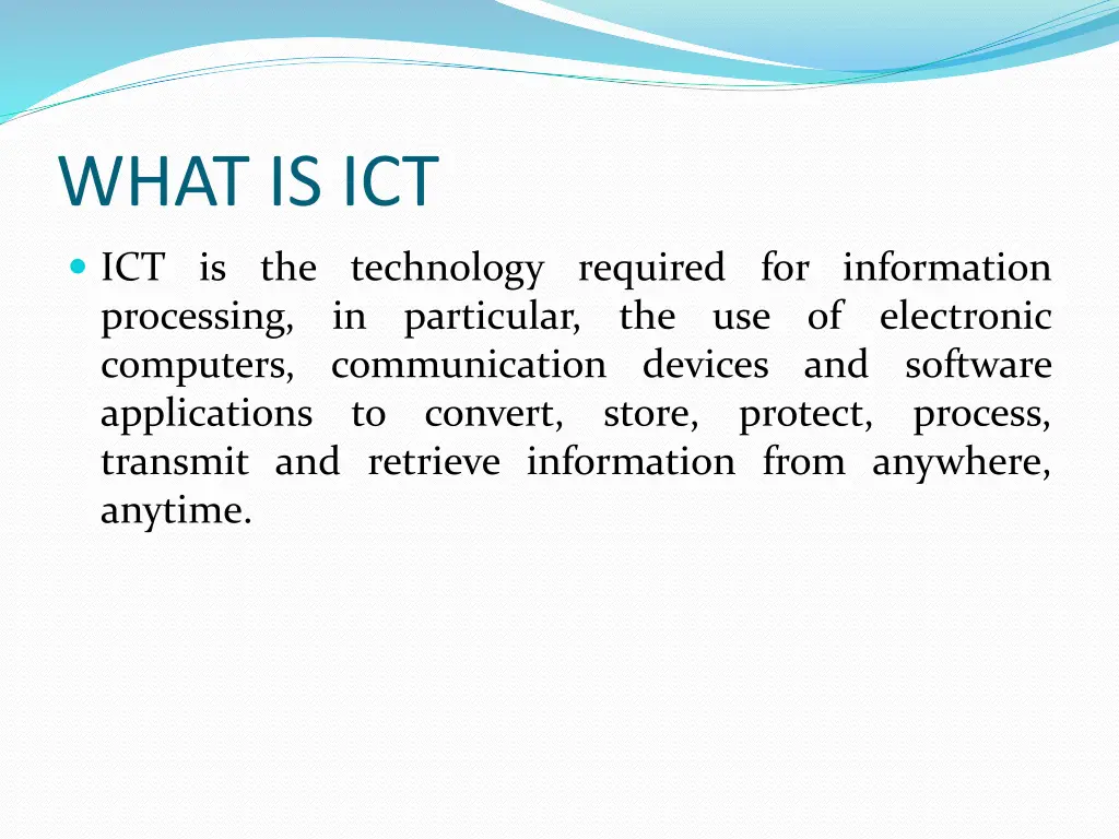 what is ict