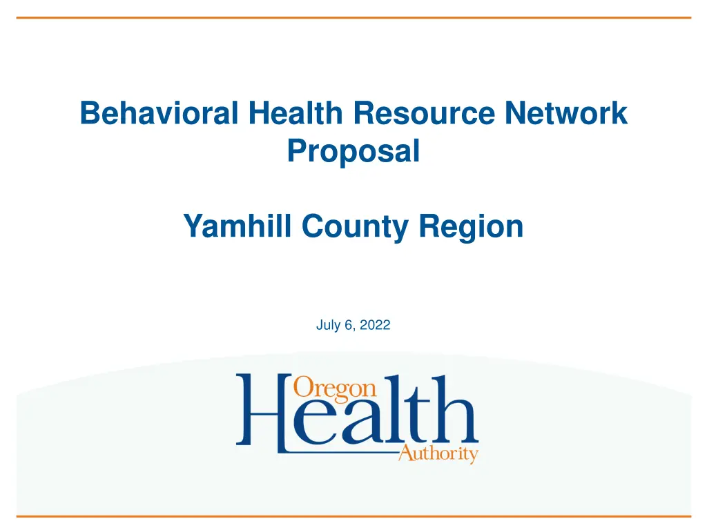 behavioral health resource network proposal