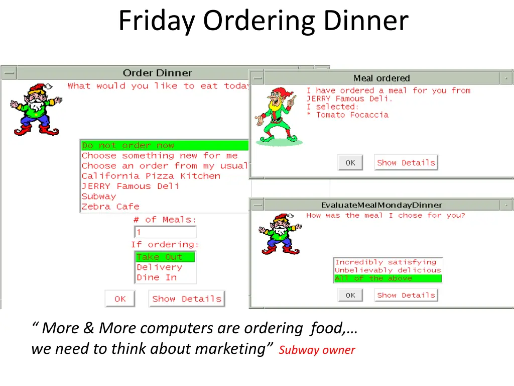 friday ordering dinner
