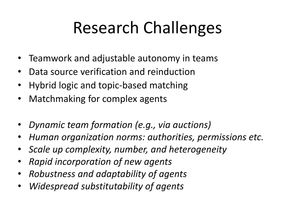 research challenges