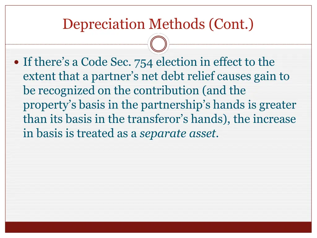 depreciation methods cont