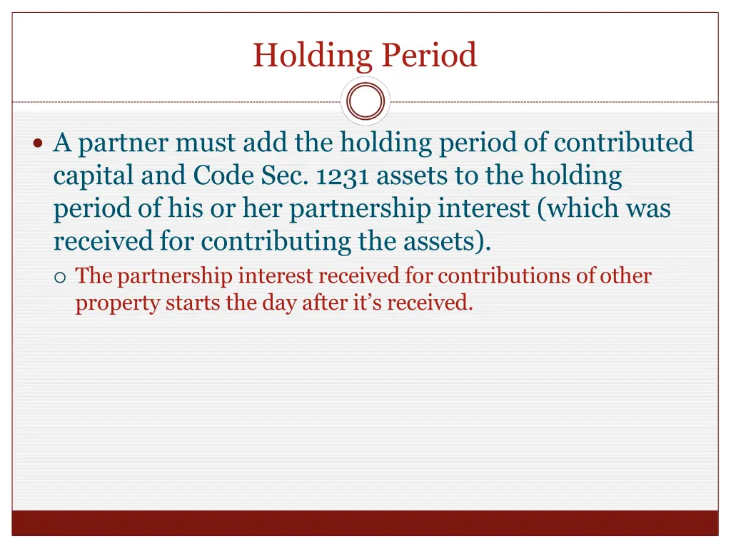 holding period