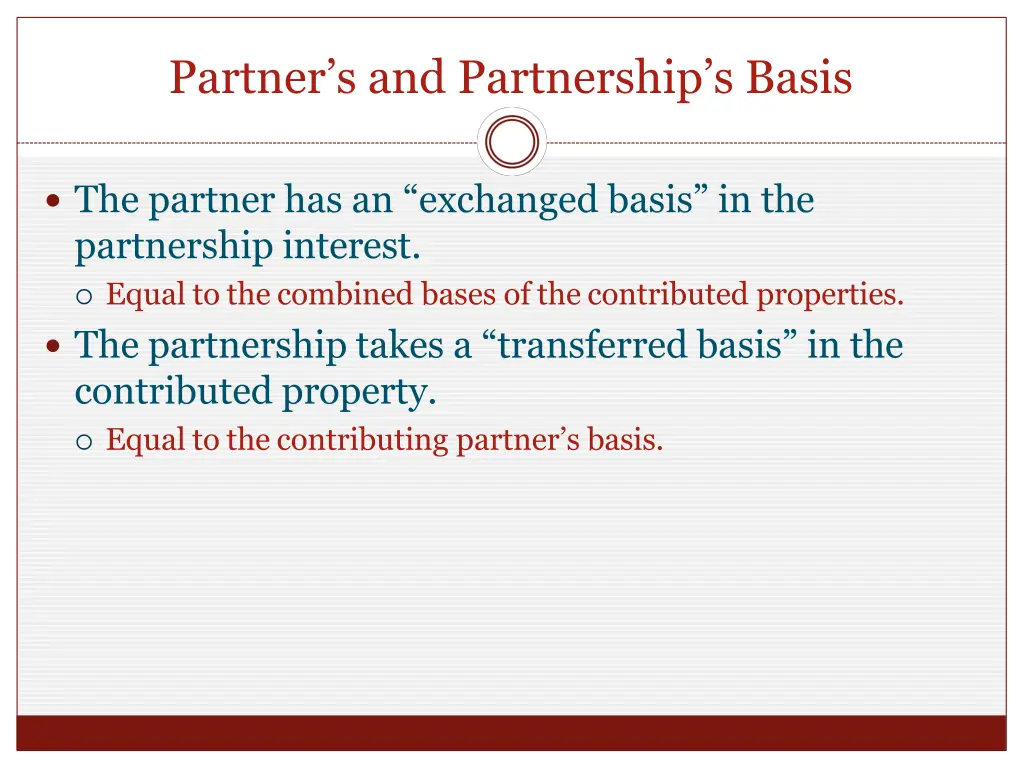 partner s and partnership s basis