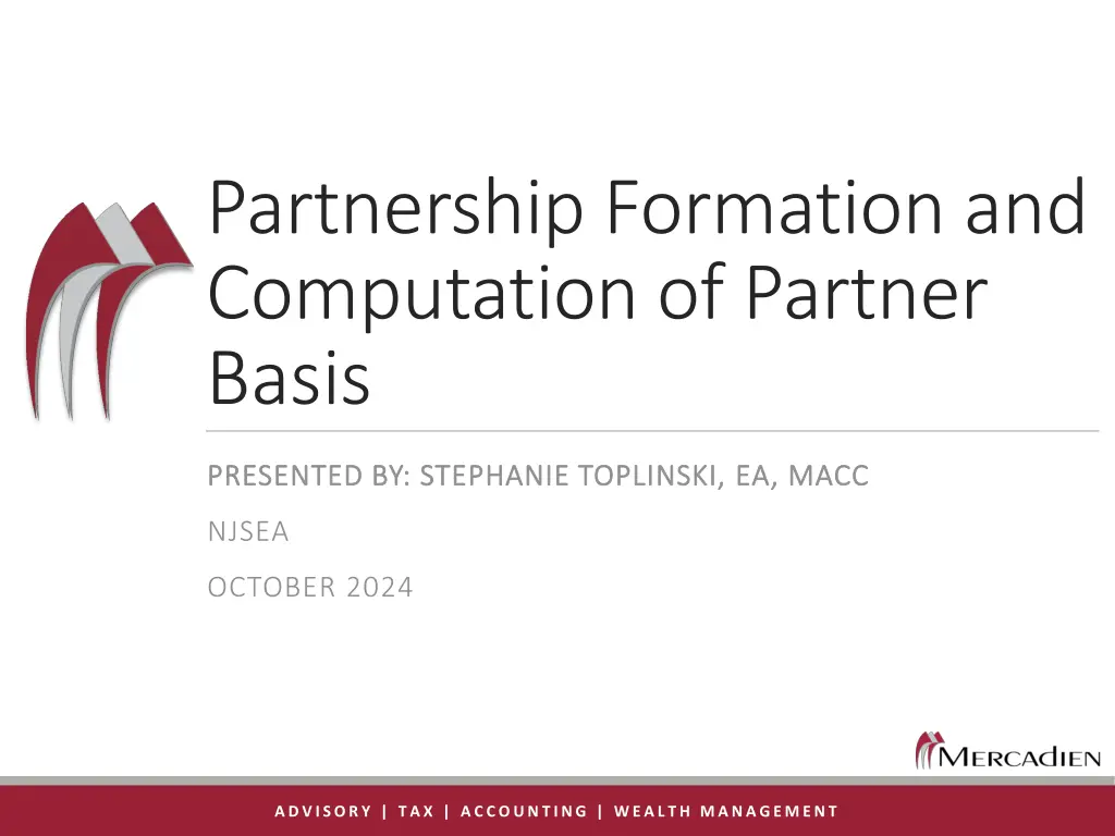 partnership formation and computation of partner