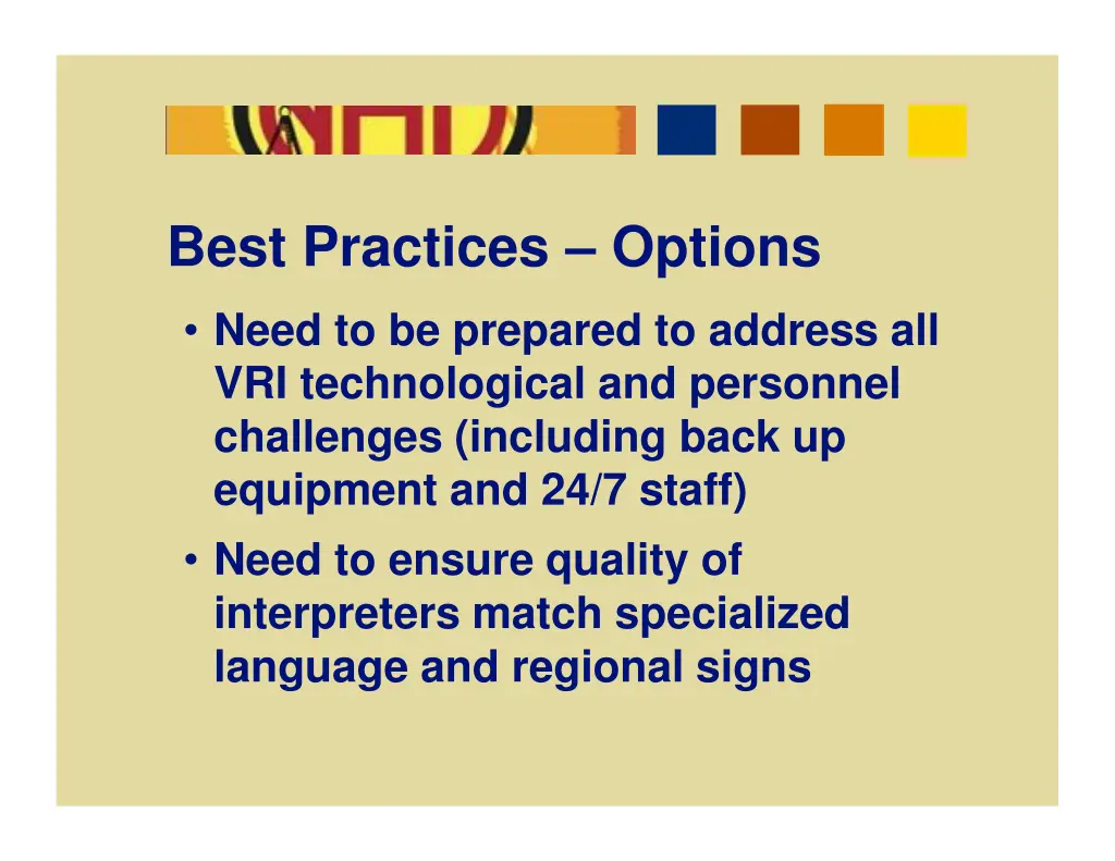 best practices options 1