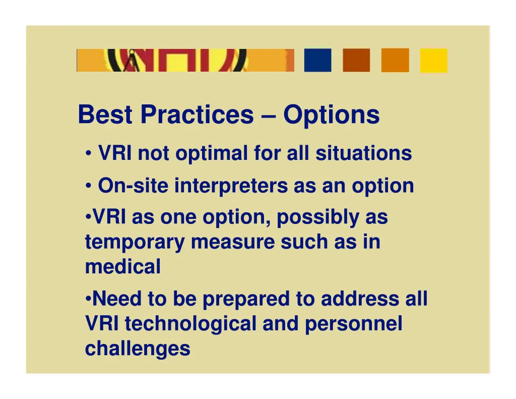 best practices options